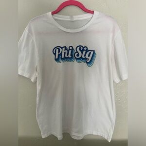 PHI SIGMA SIGMA blue and white sorority t-shirt